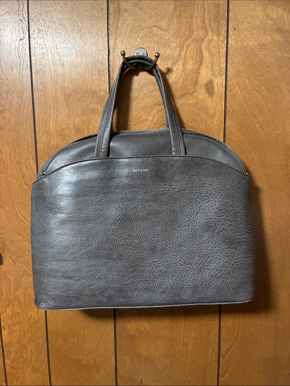 Matt & Nat Gray Vegan Leather Tote